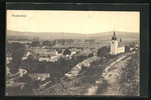 AK Praskolesy, Kirche am Ortsrand