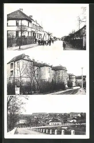 AK Neudorf bei Mnischek, Strassenpartie, Teilansicht