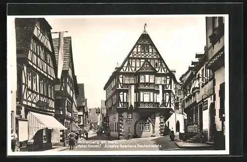 AK Miltenberg a. M., Hotel Riesen, Ältestes Gasthaus Deutschlands