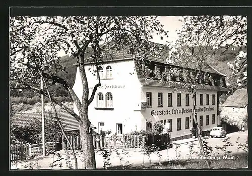 AK Schönau /Gemünden, Gasthaus, Cafe und Pension zum alten Forsthaus