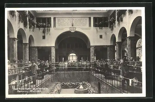 AK Bad Kissingen, Quellenhalle, Rakocy-Brunnen