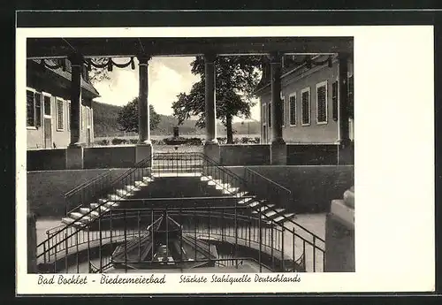 AK Bad Bocklet, Biedermeierbad, Brunnentempel