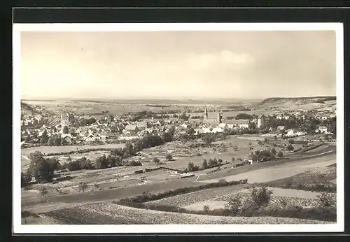 AK Münnerstadt, Totalansicht der Stadt