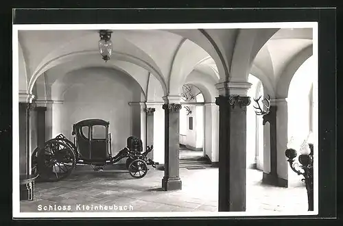 AK Kleinheubach, Antike Droschke im Schloss