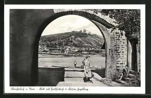 AK Kleinheubach, Blick auf Grossheubach u. Kloster Engelberg