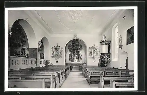 AK Schneeberg /Ufr., Wallfahrtskirche zur Mutter Gottes, Innenansicht