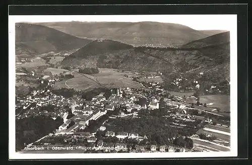 AK Amorbach /Odenwald, Fliegeraufnahme der Stadt