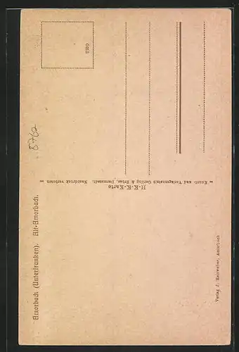 Künstler-AK Amorbach /Unterfranken, Alt-Amorbach