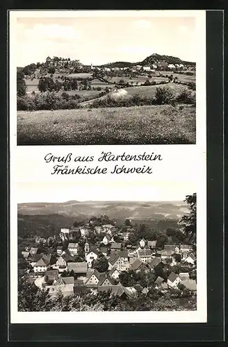 AK Hartenstein /Fränkische Schweiz, Ortspartie, Teilansicht
