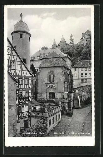 AK Wertheim a. Main, Kirchplatz mit Kilians-Kapelle