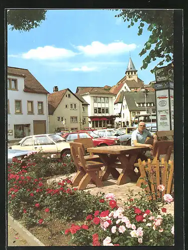 AK Frammersbach im Spessart, Marktplatz mit Kirchturm