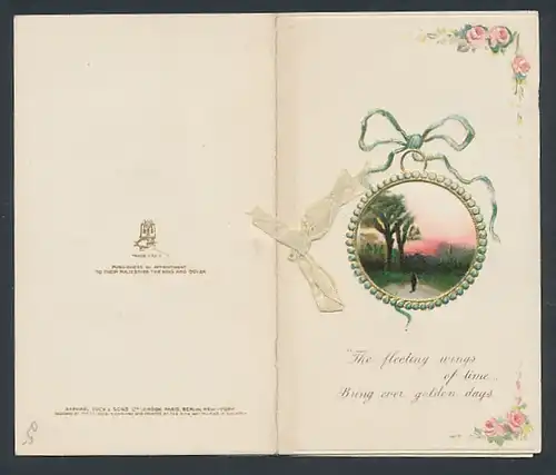 Klappkarte Weihnachtsgruss, mit Autograph von Prinzessin Isabella Marie Elisabeth von Bayern