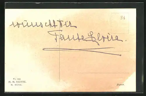 Künstler-AK Neujahrsgruss mit Dackeln, mit Autograph von Prinzessin Elvira von Bayern