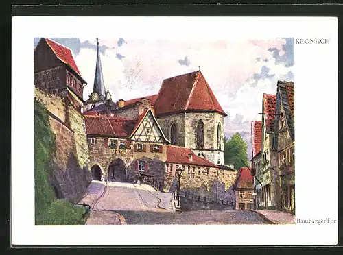 Künstler-AK Kronach, Bamberger Tor