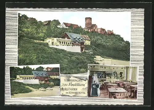 AK Burgthann /Schwarzachtal, Terrassen-Cafe zum Postillion