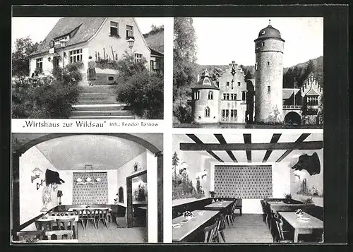AK Mespelbrunn /Spessart, Gasthaus zur Wildsau