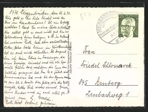 AK Heigenbrücken /Spessart, Gasthaus Tannenhof, Freibad