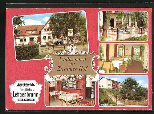 AK Lettgenbrunn bei Bad Orb, Gasthaus Pension Znaimer Hof