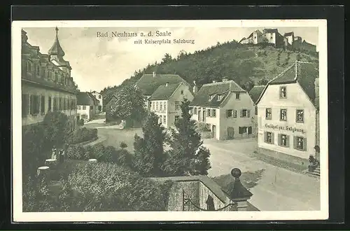 AK Bad Neuhaus /Saale, Gasthaus zur Salzburg mit Kaiserpfalz Salzburg