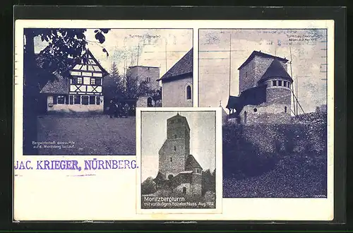 AK Moritzberg, Berg-Gasthof, Moritzbergturm