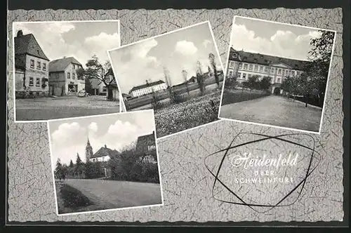 AK Heidenfeld, Schloss und Häuser des Ortes