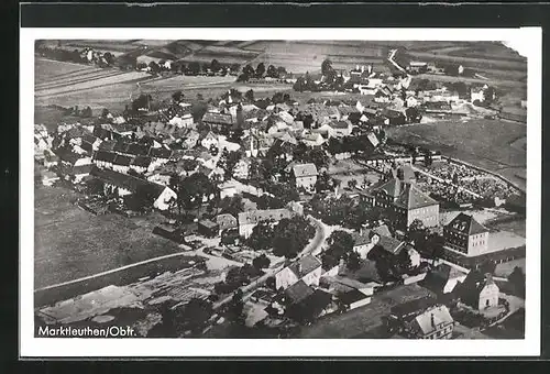 AK Marktleuthen, Städtchen aus der Vogelschau