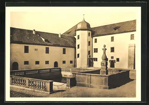 AK Würzburg, Festung Marienberg, Echtersche Vorburg und wiederhergestellte Pferdeschwemme