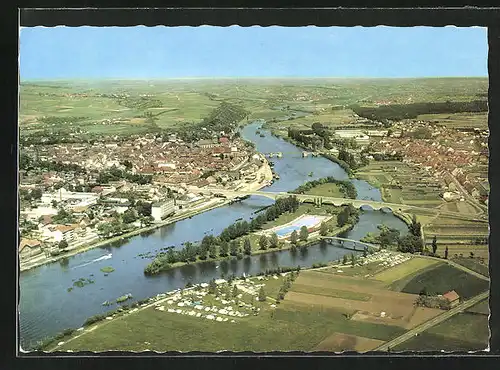 AK Hohenfeld bei Kitzingen, Teilansicht mit Brücke