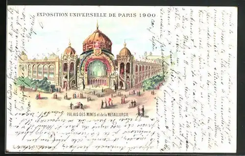 Lithographie Paris, Exposition universelle de 1900, Palais Des Mines et de la Métallurgie