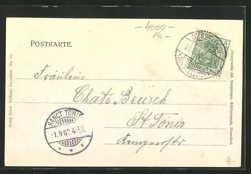 AK Düsseldorf, Gewerbe- & Industrie-Ausstellung 1902, Anlage des Beton-Vereins vor dem Kunstpalast