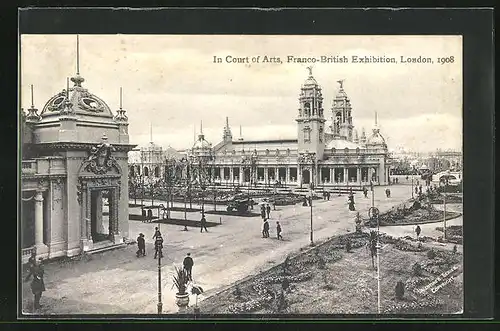 AK London, Franco-British-Exhibition 1908, In Court of Arts