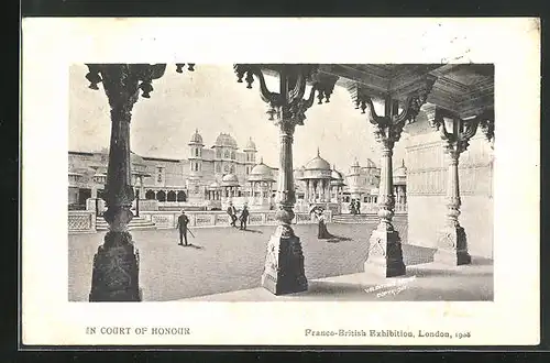 AK London, Franco-British Exhibition 1908, In Court of Honour