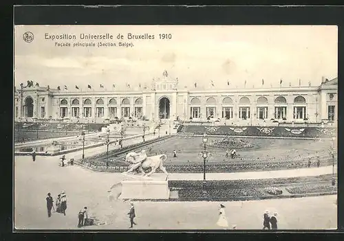 AK Bruxelles, Exposition Universelle 1910, Facade principale (Section Belge)