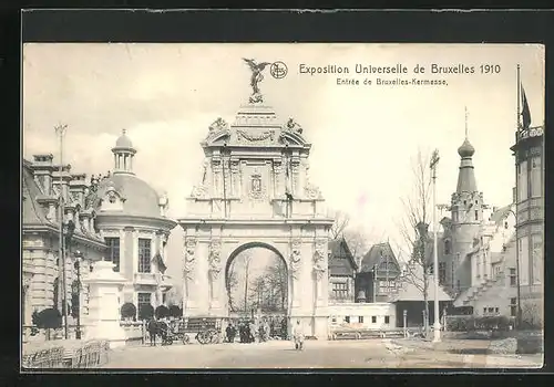 AK Bruxelles, Exposition Universelle 1910, Entrée de Bruxelles-Kermesse