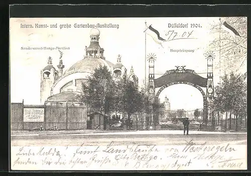 AK Düsseldorf, Internationale Kunst- und grosse Gartenbau-Ausstellung 1904, Sonderausstellungs-Pavillon