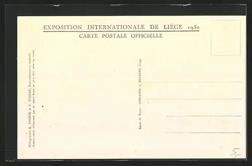 AK Liége, Exposition internationale 1930, Palais des Fetes