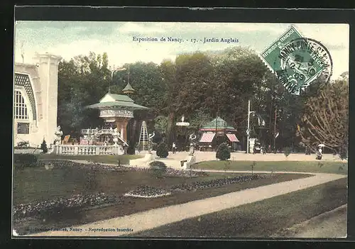 AK Nancy, Exposition de Nancy, Jardin Anglais