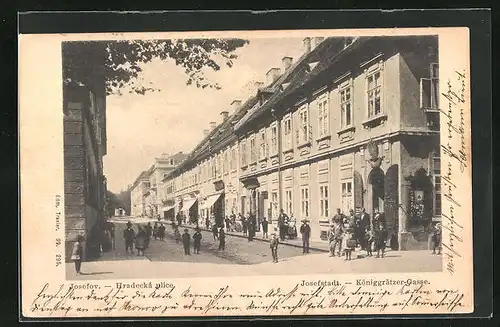 AK Josefstadt / Josefov / Jaromer, Hradecká ulice / Königgrätzer Gasse