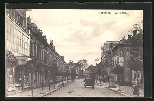 AK Josefstadt / Josefov / Jaromer, Husova trida, Strassenansicht