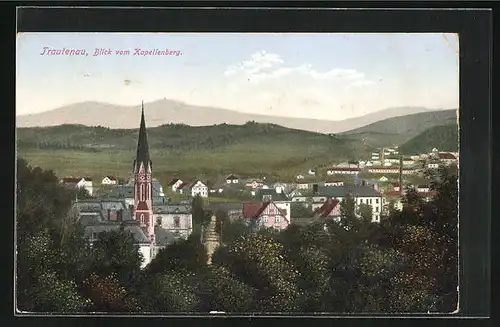 AK Trautenau / Trutnov, Blick vom Kapellenberg auf den Ort