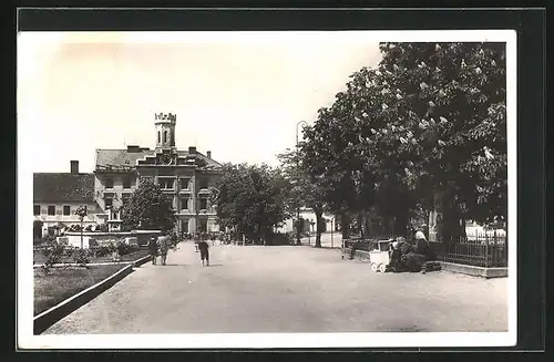 AK Böhmisch-Skalitz, Rathaus am Markt