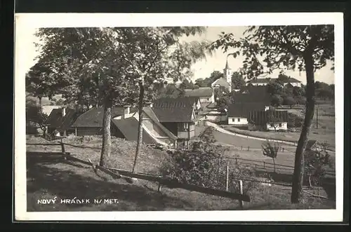 AK Novy Hradek nad Met., Ortspartie, Kirche