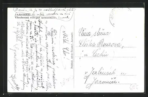 AK Josefstadt / Josefov / Jaromer, Vseobecna verejna nemocnice