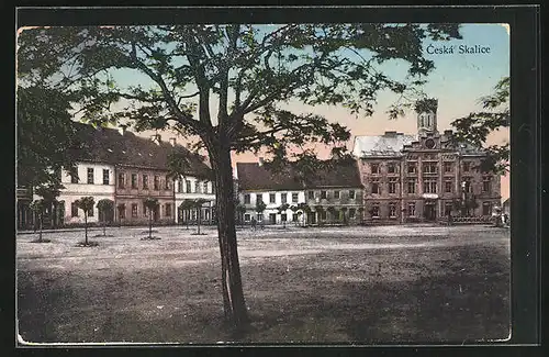 AK Ceská Skalice, Marktplatz mit Rathaus