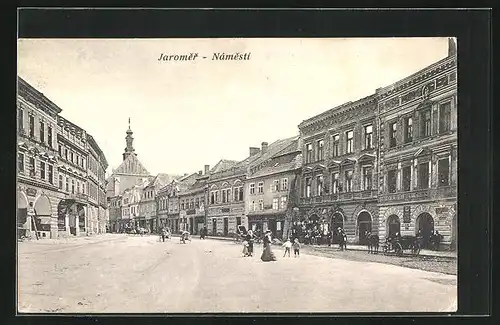 AK Josefstadt / Josefov / Jaromer, Hotel am Marktplatz
