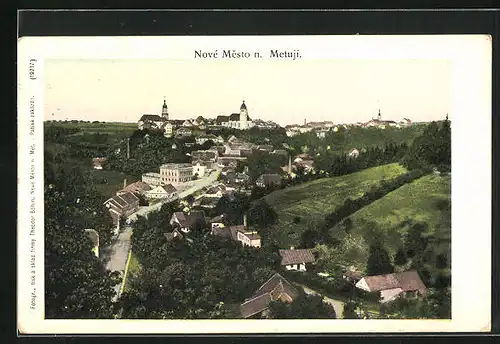 AK Nové Mesto n. Metují, Hauptstrasse durch die Stadt