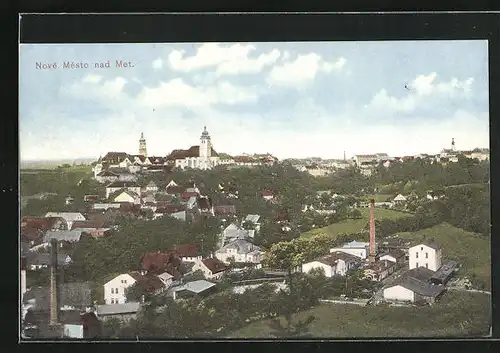AK Nové Mesto n. Met., Blick über die Stadt
