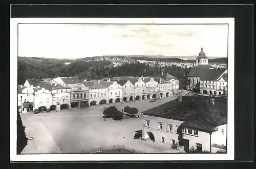 AK Nové Mesto n. Metují, Marktplatz mit Rathaus