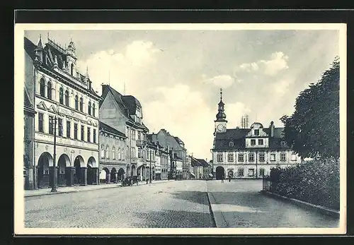 AK Hohenelbe / Vrchlabi, Hotel Appelt, Hauptstrasse am Rathaus