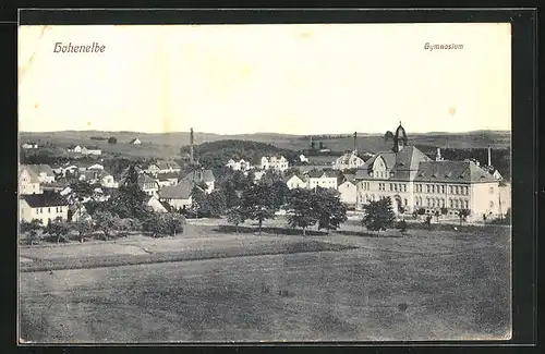 AK Hohenelbe / Vrchlabi, Panorama mit Gymnasium